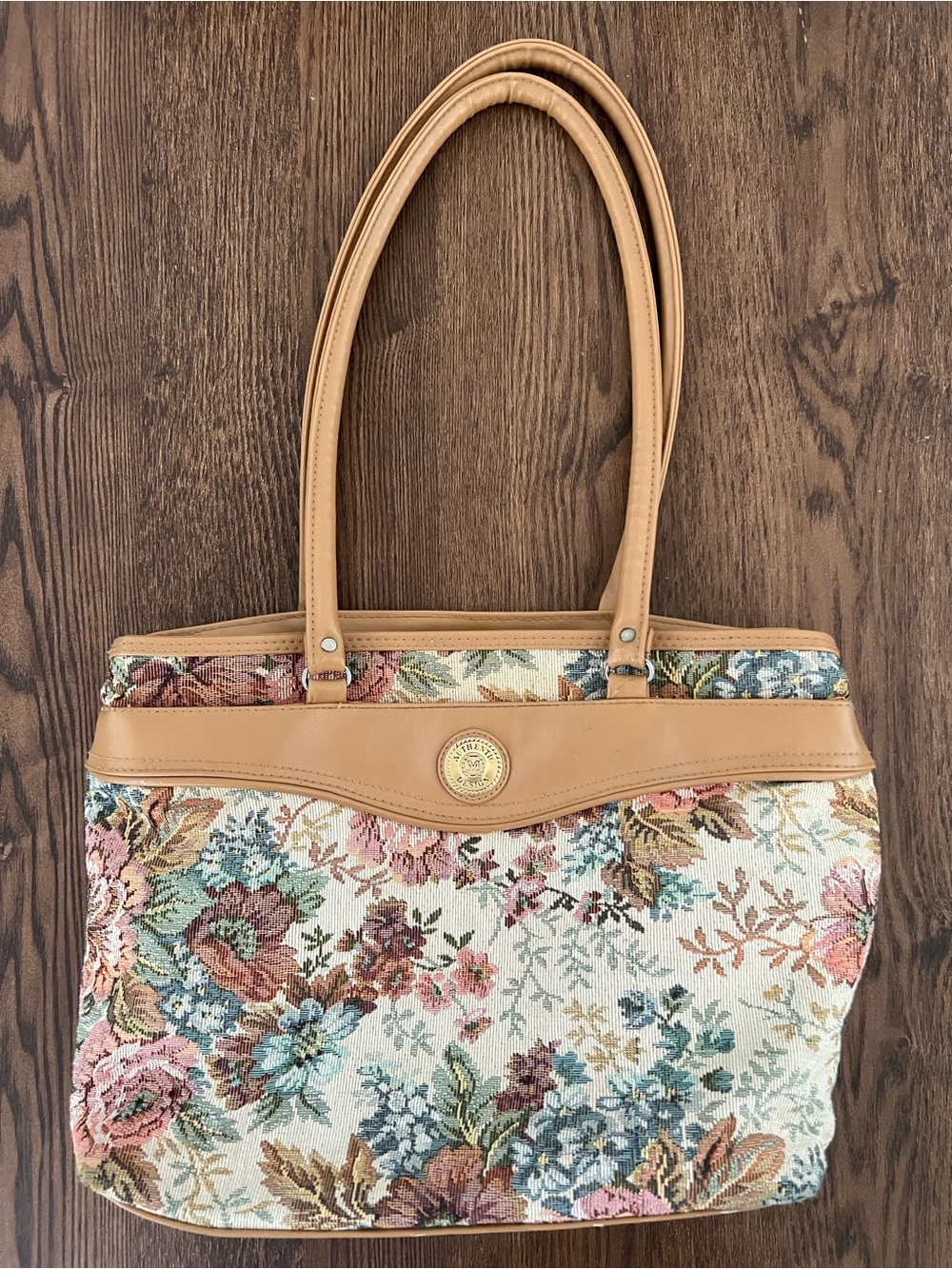 Vintage Floral Tapestry Bag
